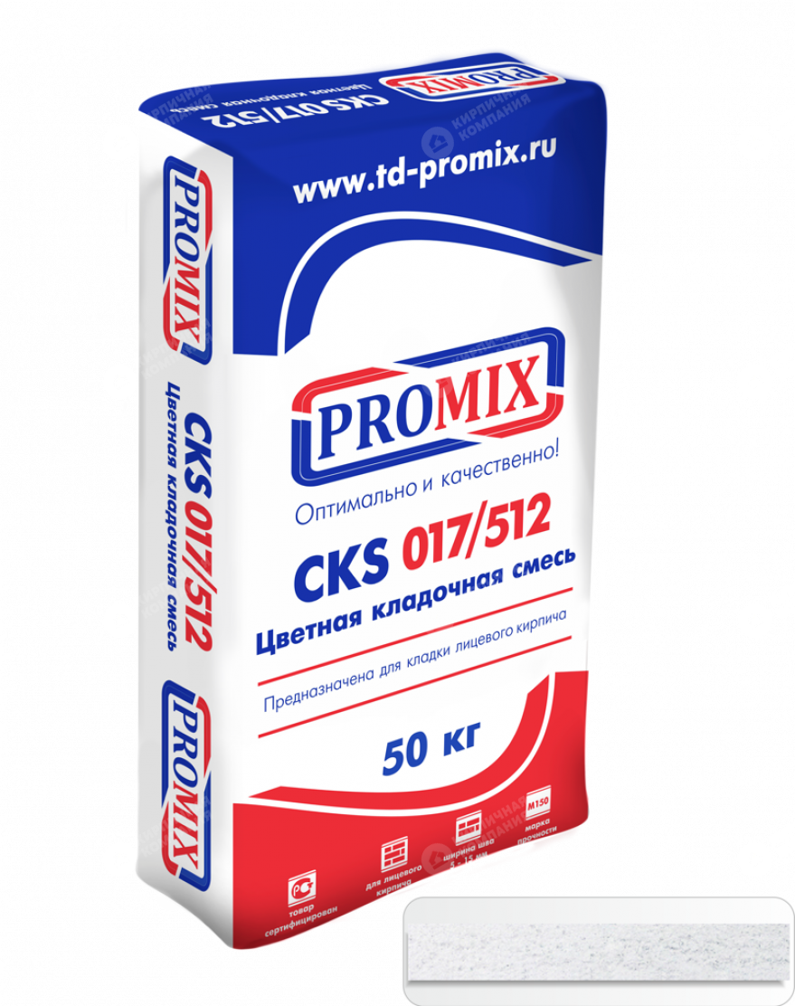 Цветная кладочная смесь Promix CKS 017 белая
